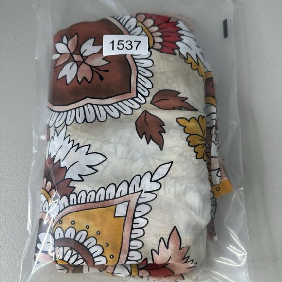 Bcbg Maxi Wrap Skirt Sz XXS Floral Paisley Dusty Rio Red - Picture 8 of 12